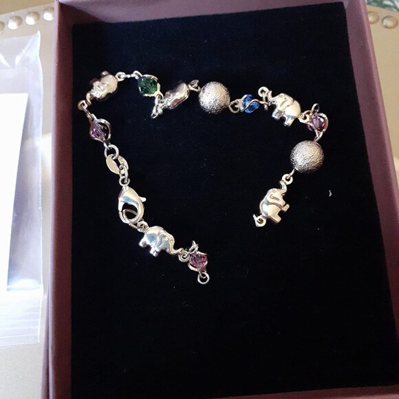 Neiman Marcus 18K Gold Plated Beaded Elephant Bracelet - Picture 3 of 5